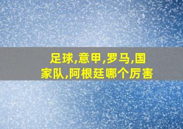 足球,意甲,罗马,国家队,阿根廷哪个厉害
