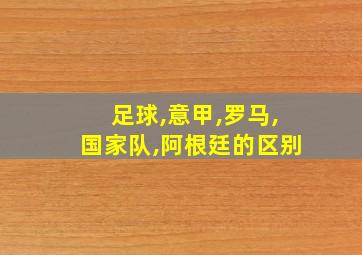 足球,意甲,罗马,国家队,阿根廷的区别