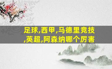 足球,西甲,马德里竞技,英超,阿森纳哪个厉害