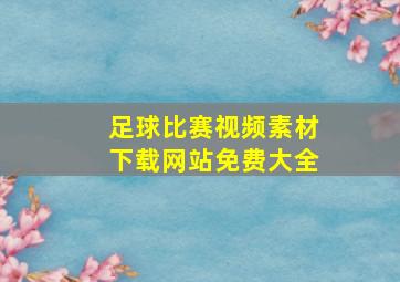 足球比赛视频素材下载网站免费大全