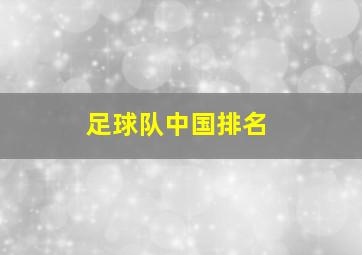 足球队中国排名