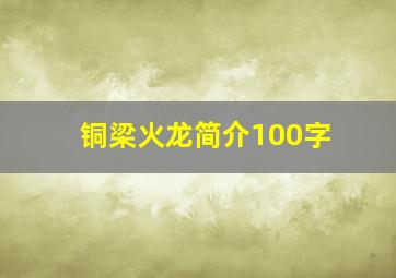 铜梁火龙简介100字
