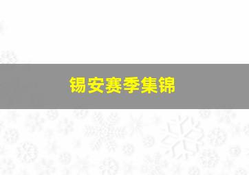 锡安赛季集锦