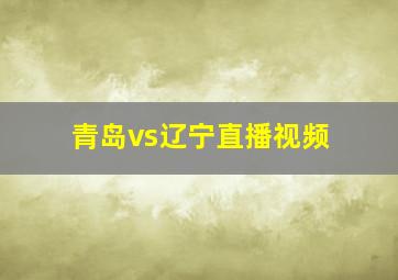 青岛vs辽宁直播视频