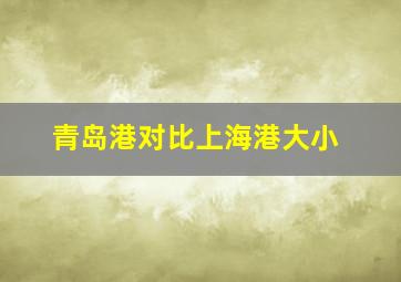 青岛港对比上海港大小