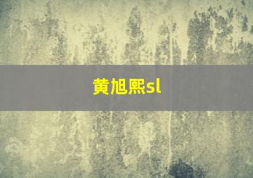 黄旭熙sl